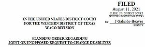 New Standing Order Re Joint/Unopposed Requests