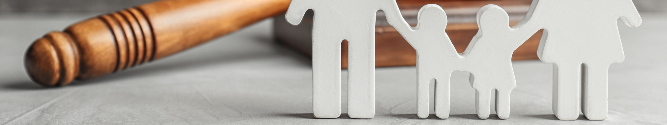 Family Holding Hands with Gavel